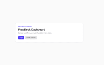 Flow Desk Dashboard preview