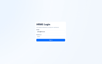 HRMS Dashboard preview
